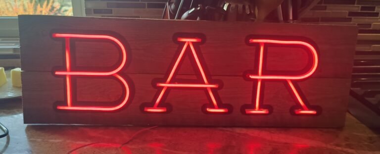 bar rustic red on